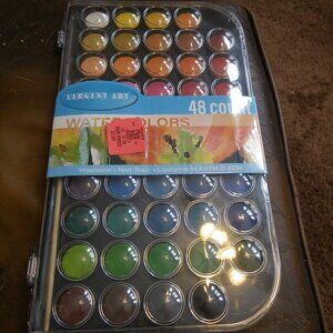 Sargent Art Watercolors 48 Count Watercolor Cakes Sealed Set